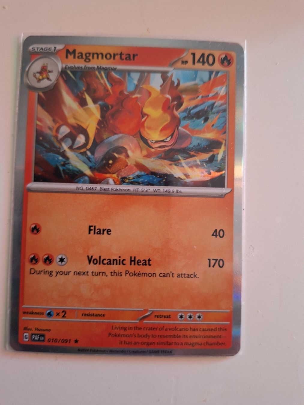 Pokémon Carte collezionabili: Magmortar PAF 010/091 EN – Usato da Stettlen venduto da CySpocy