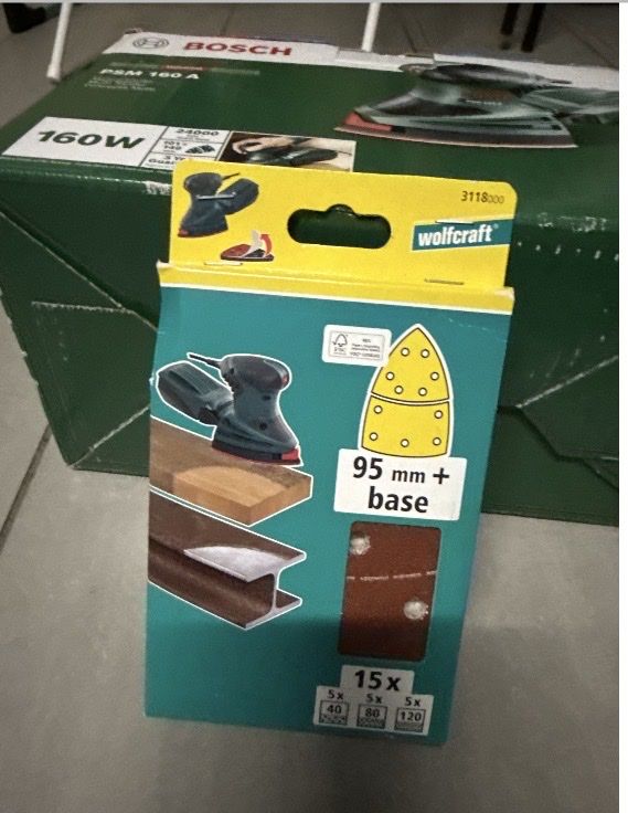 Bosch Schleifen & Polieren: Multischleifer Bosch PSM 160 A mit Schleifpapier Set – Neu (gemäss Beschreibung) aus Madiswil von mar_hdw8 3
