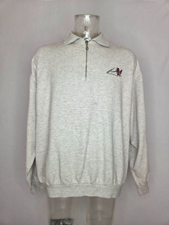 Vintage 90s Sweatshirt mit Fasan-Stickerei - L-XL