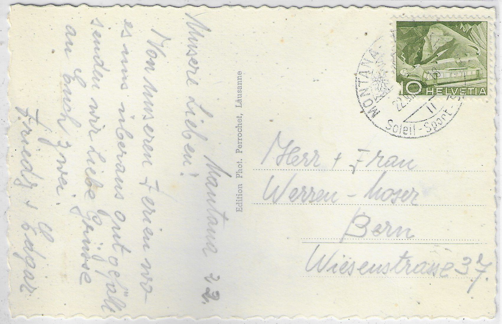 Cartoline postali: Montana - Hotel-Restaurant Mirabeau – Usato da Ettingen venduto da Kartenplanet 1