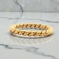 Edelstahl 3 mm breiter Ring gelbvergoldet Ringgrösse 58