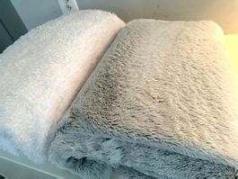 Zwei grosse weiche Wohndecken Kuschelig 🤍 Decke Warm Winter