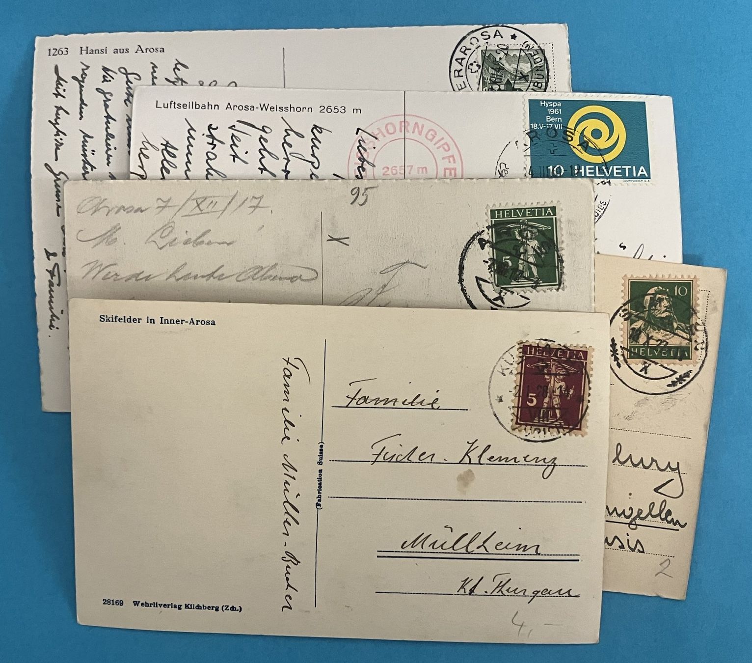 Cartoline postali: 10 ANSICHTSKARTEN AROSA – Usato da Oberwil BL venduto da SALOB 1