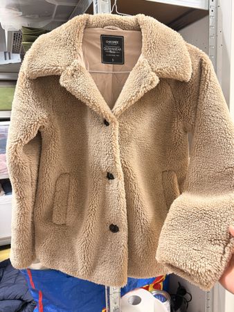 Damen Teddy Mantel Chicoree Beige Grösse S neuwertig ab 1.-
