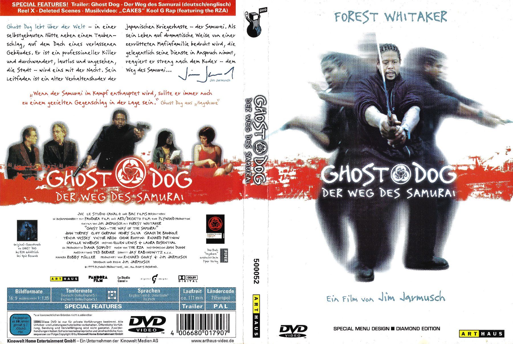 Tous les DVDs: Ghost Dog - Der Weg des Samurai – D'occasion à Zürich par Cineasten