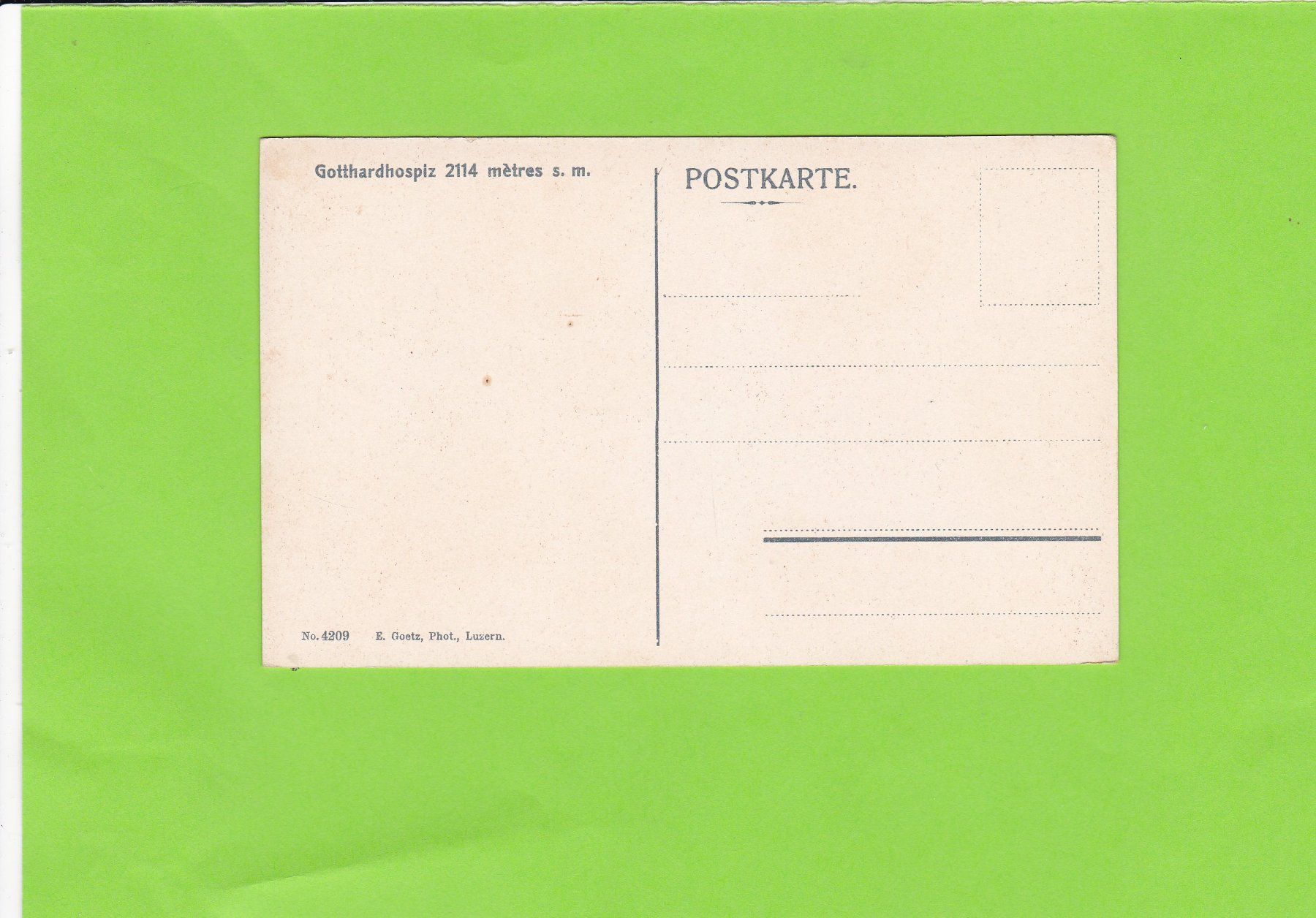 Cartoline postali: Gotthardhospiz – Usato da St. Peterzell venduto da neckertal 1