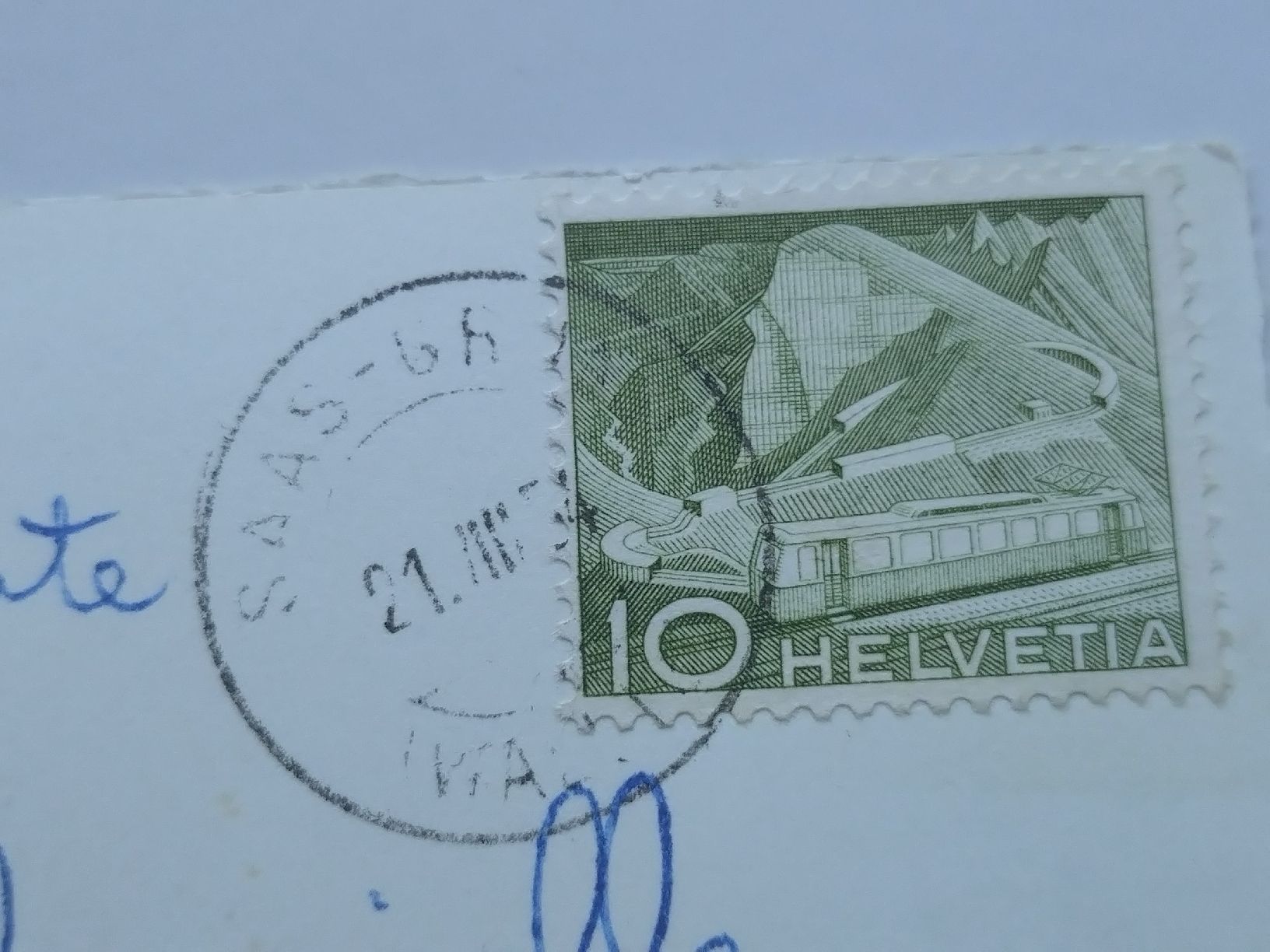 Ansichtskarten: Carte postale ancienne Saas-Grund avec Mitelgratt  – Gebraucht aus Farvagny-le-Grand von LaCaverne 2
