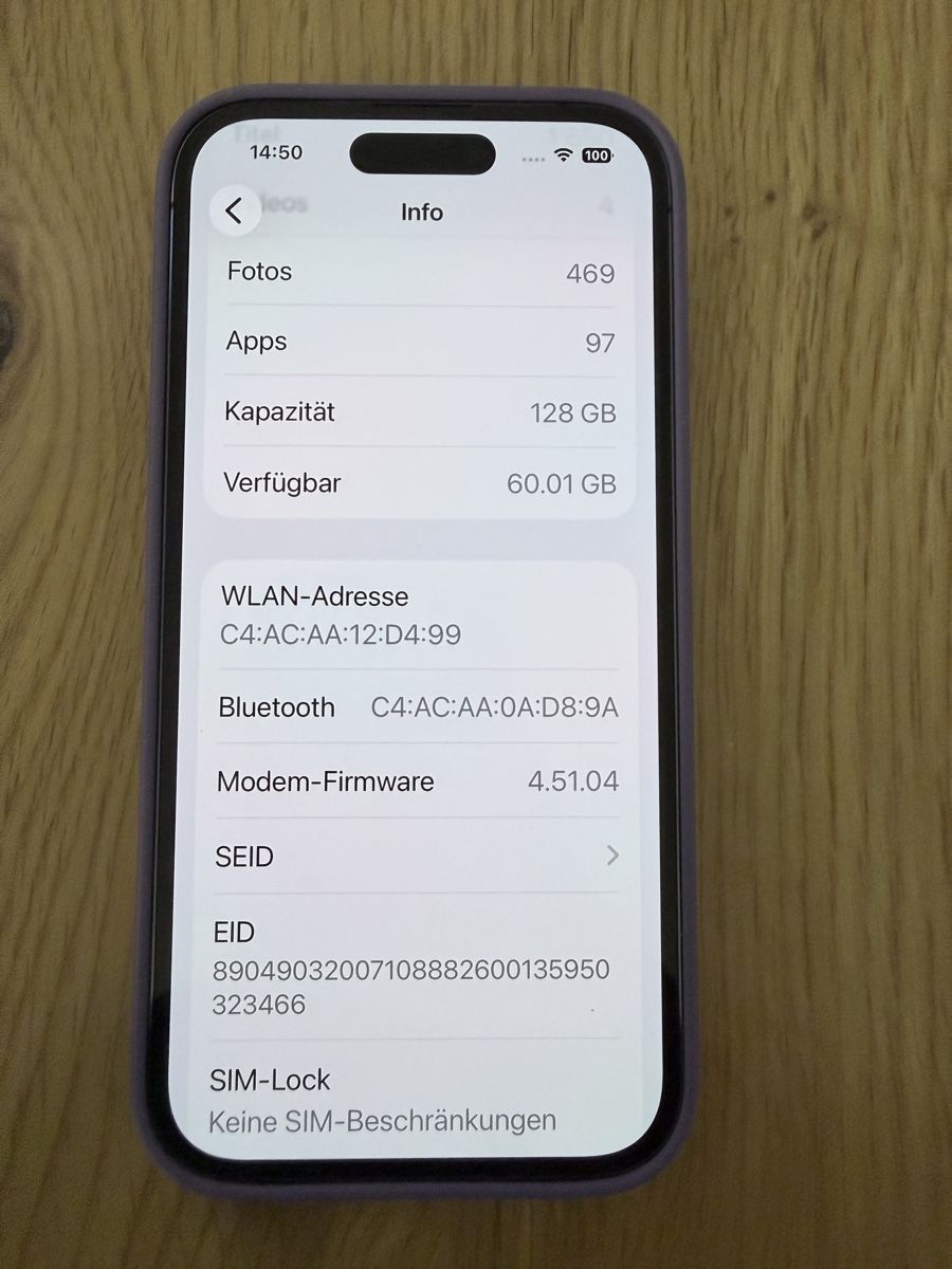 Apple Telefoni cellulari / Smartphones: Apple iPhone 14 Pro 128GB Deep Purple gebraucht  – Usato da Hofstetten ZH venduto da Jezi4 7