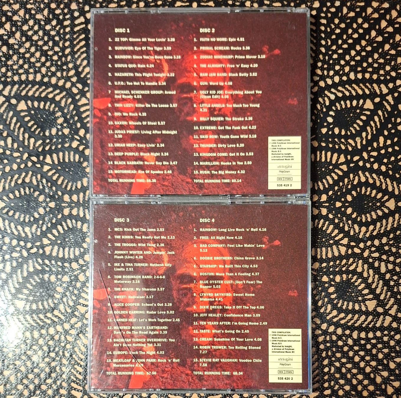 CDs: Maximum Power 1+2, 4CD Hardrock Compilation Sampler 1996 – D'occasion à Schönenberg TG par breiti12 1
