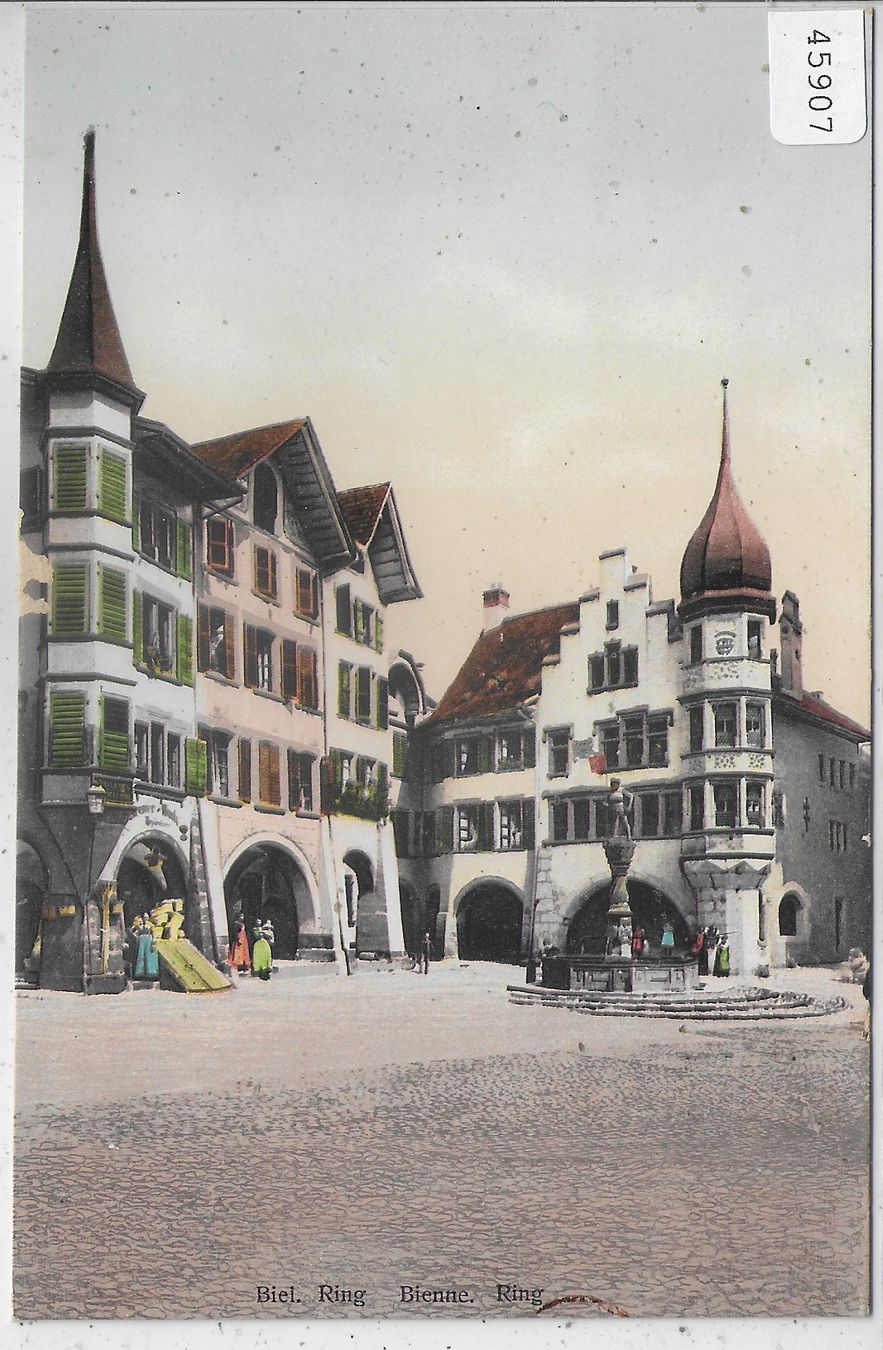 Cartoline postali: Biel Ring - Bienne - Litho – Usato da Ettingen venduto da Kartenplanet