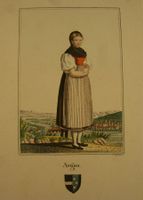 AARGAU TRACHT & ANSICHT KUPFERSTICH 1810