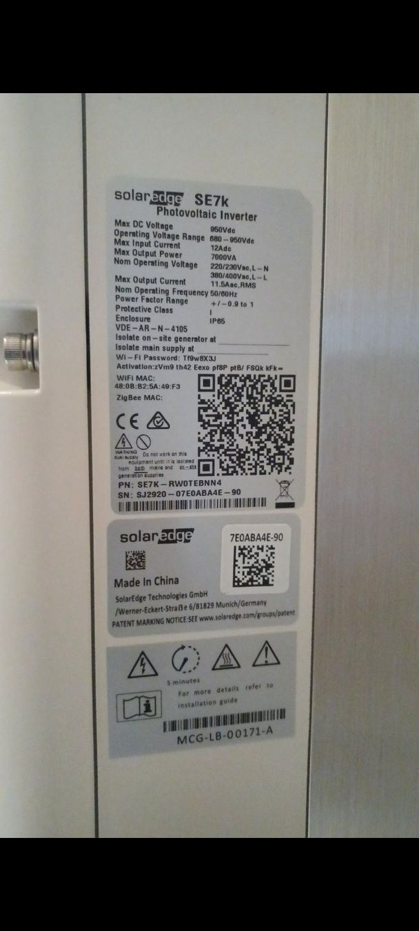 SolarEdge Inverter: Wechselrichter solaredge SE7k 3 Phasig – Usato da Muntelier venduto da Fproduction 2