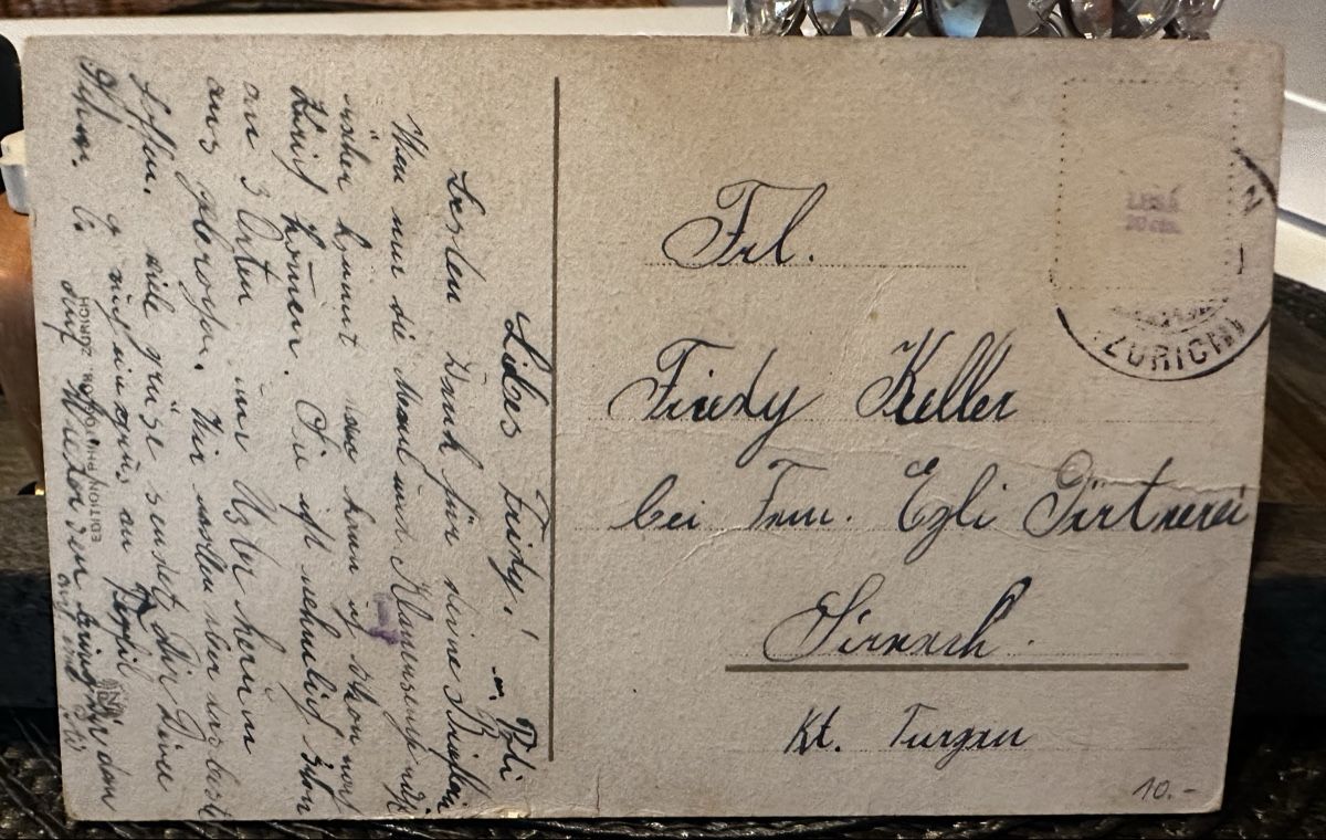 Cartoline postali: Antike Postkarte in Farbe, Uster – Usato da Rapperswil SG venduto da Cecilia61 1