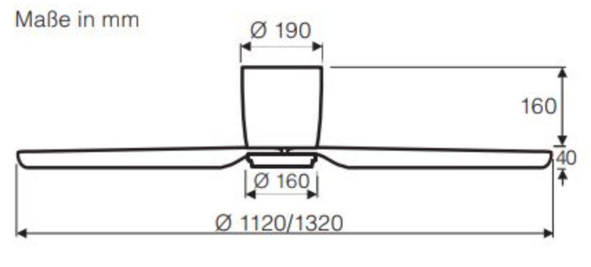 Ventilatori: Deckenventilator Eco Plano II - Ø132cm - grau - mit Leuchte – Nuovo e nell'imballaggio originale da Dagmersellen venduto da ZIPZAP8 4
