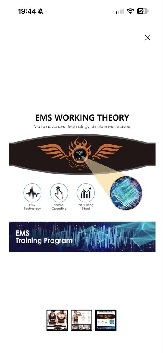Rubans décoratifs: EMS Trainingsgurt mit 15 Stärkelevels neu – Neuf avec emballage d'origine à Cham par VStore 1