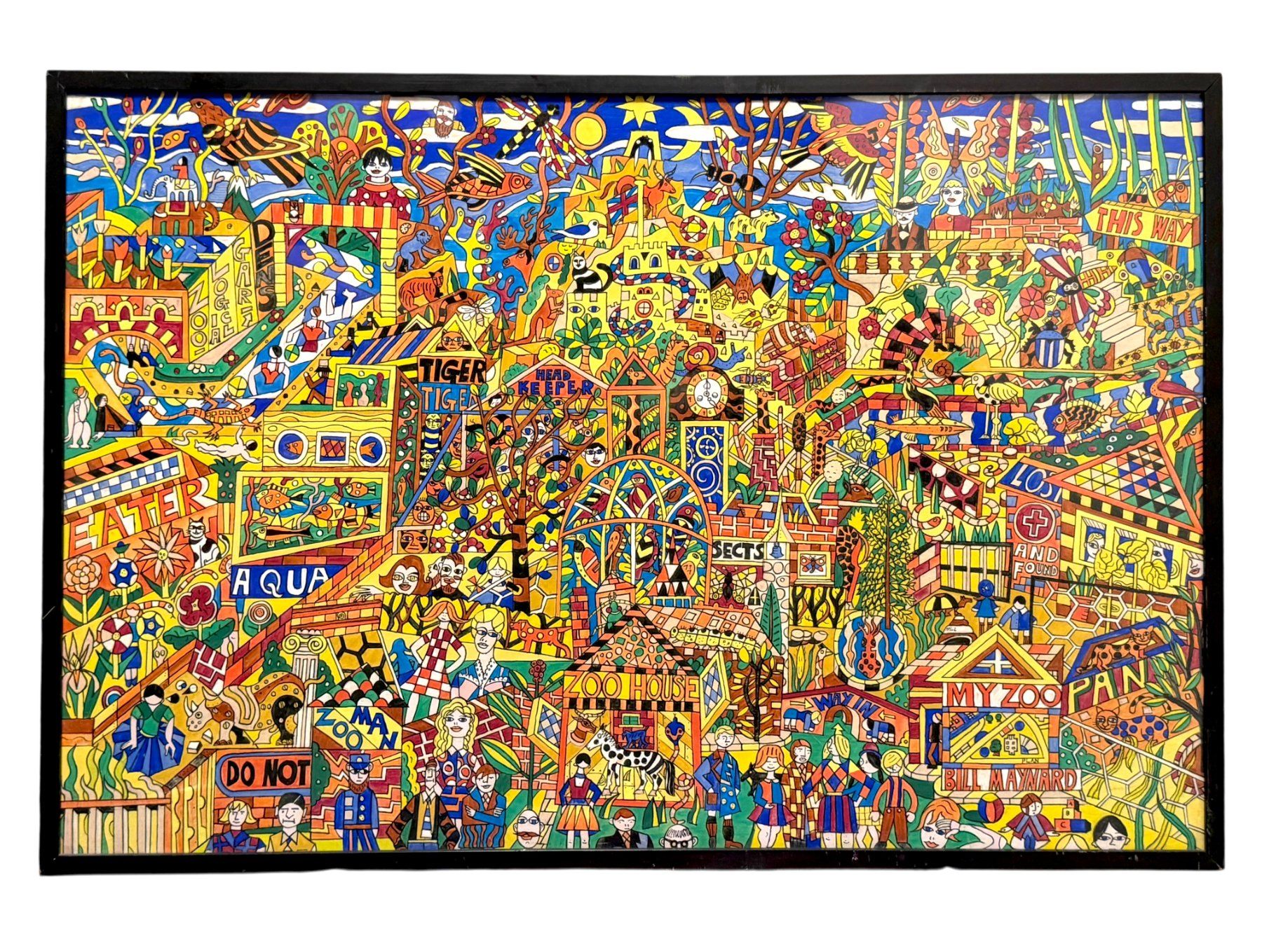 Dipinti: BILL MAYNARD - "MY ZOO" Superbe Œuvre originale Pop Art – Usato da Morges venduto da vintix 8