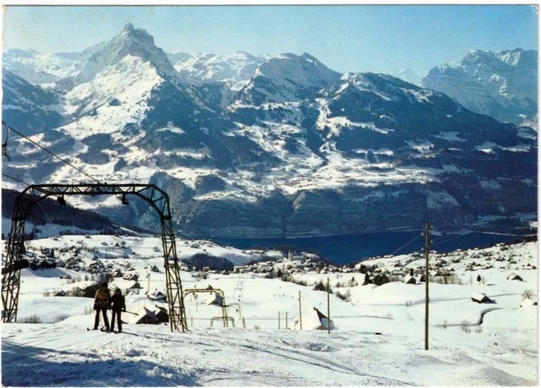 Ansichtskarten: Amden - Skilift Mattstock – Gebraucht aus Binningen von Mountainrider