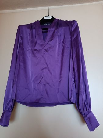 Bluse Langarm violett