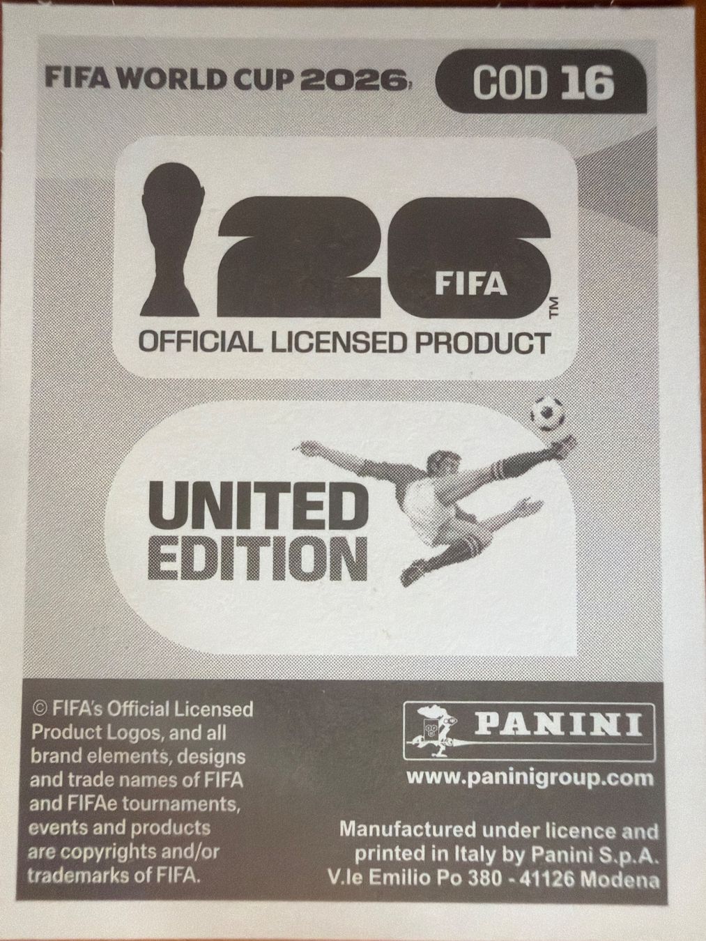 Panini Sammelbilder & Trading cards: Panini COD16 – Neu (gemäss Beschreibung) aus Susten von Rechnun 1