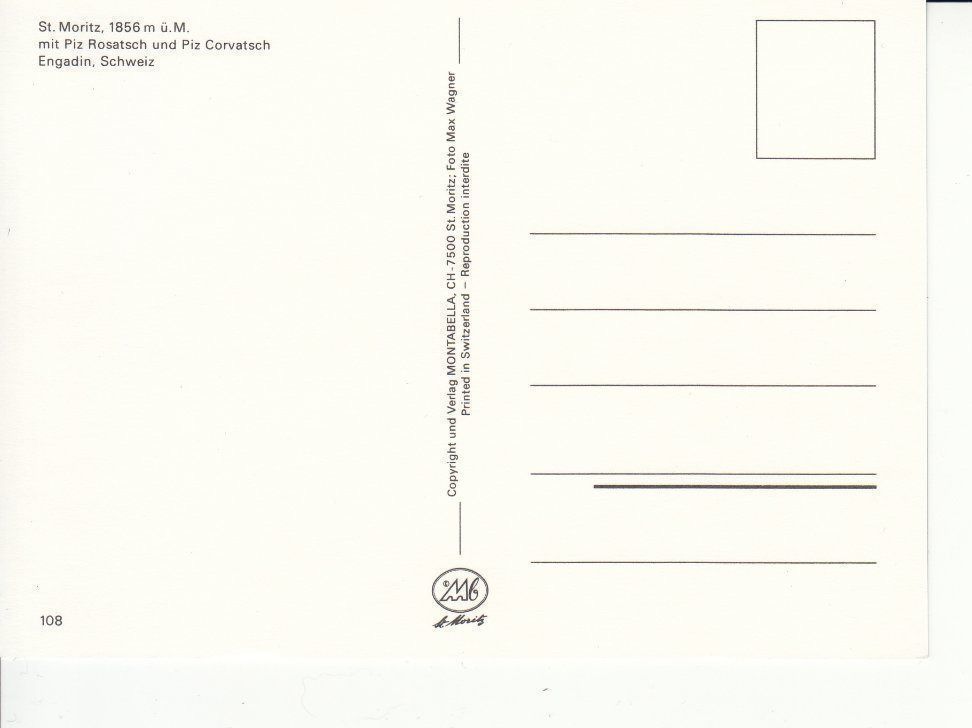Cartoline postali: St. Moritz 3 um 1995 – Usato da Bürglen TG venduto da StampGraf 1