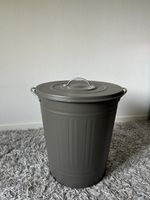 Wäschekorb, Metall grau