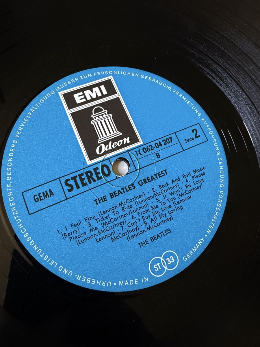 Dischi in vinile: Disque vinyle The Beatles Greatest EMI Odeon Stéréo – Usato da Lutry venduto da Akombi 3