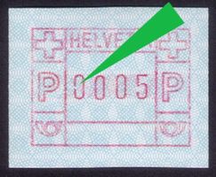 ATM 7/7b/7IIId_ Schöne Abart ZIFFERBRUCH 1. Null ! **