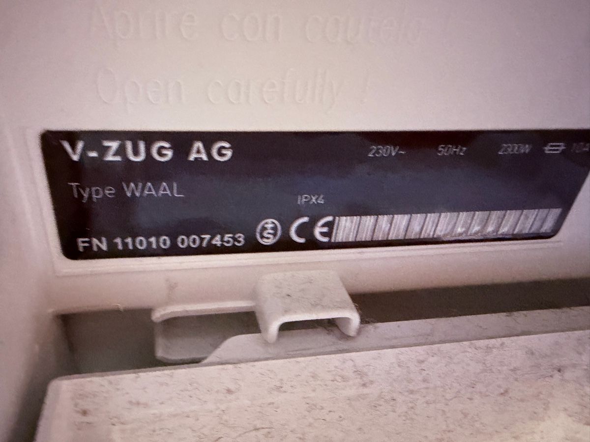 V-Zug Lavatrici: VZUG Adora L Waschmaschine – Difettoso da Männedorf venduto da LURA-Technik 2