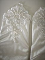 Braut Armstulpen weiss