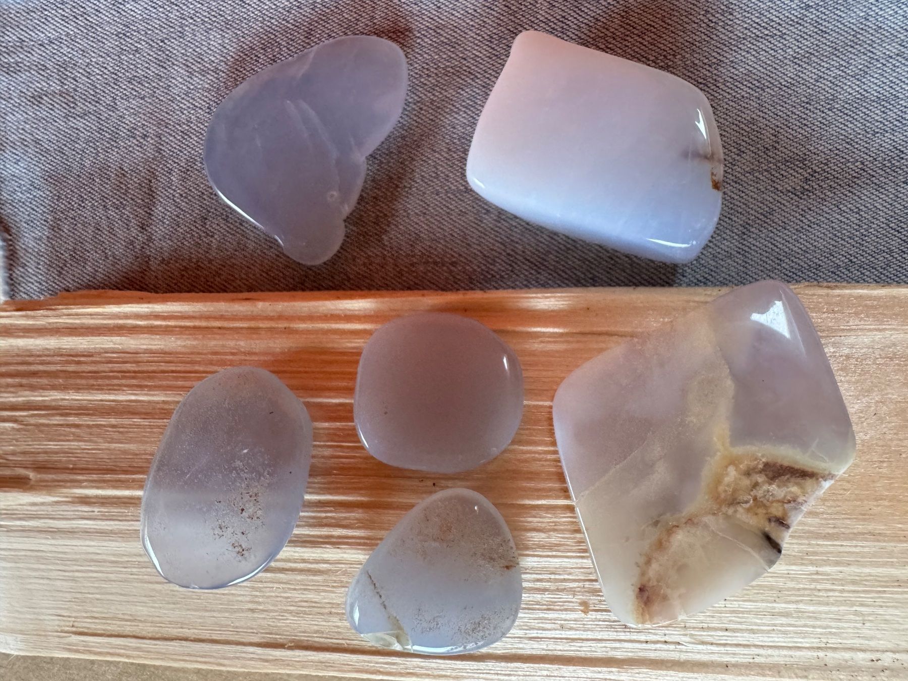 Edelsteine: Calzedon.    Scheiben  top Sammlung.  wunderschön poliert – Neu und originalverpackt aus Leuggern von gemshow 5
