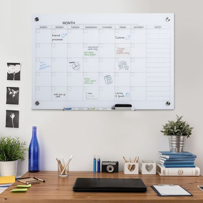 Lavagne: Whiteboard Kalender 90 x 60cm Stiftablage Wochenplaner – Nuovo e nell'imballaggio originale da Bottighofen venduto da swisshandel24 1