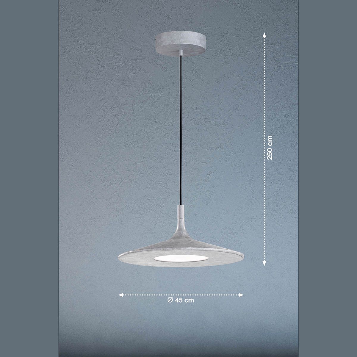 Kronleuchter & Deckenlampen: LED Pendelleuchte, Dimmer, 45 cm Ø, Grau – Neu (gemäss Beschreibung) aus Kreuzlingen von Smart-Light 2