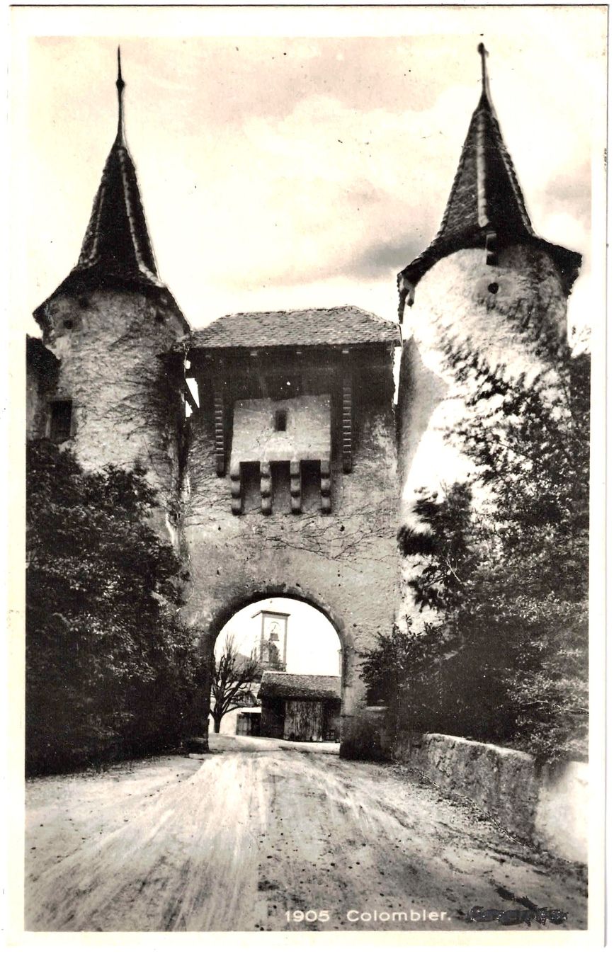 Cartoline postali: COLOMBIER ca. 1910 (NE) – Usato da Oberdorf BL venduto da Hopfehuepfer
