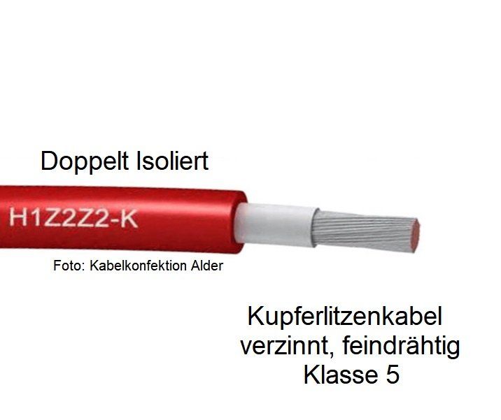 Kabel: Top 6mm2 Solarkabel rot Meterware H1Z2Z2-K 1.70.- – Neu und originalverpackt aus Herisau von Kabelprofi1