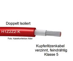 Top 6mm2 Solarkabel rot Meterware H1Z2Z2-K 1.70.-