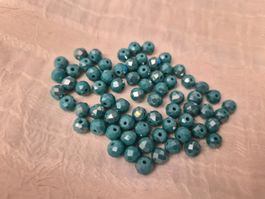 Glasschliffperlen 8mm türkis 70 stk nr5