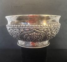 RARETÉ EXCEPTIONNELLE  Bol à Thé Tibétain Argent Massif