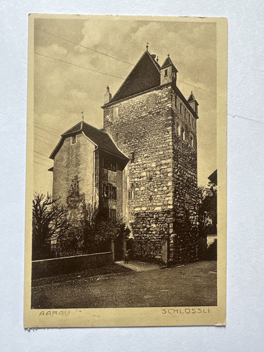 Ansichtskarten: Schlössli Aarau, 1913, top Zustand  – Gebraucht aus Frauenfeld von aluma14