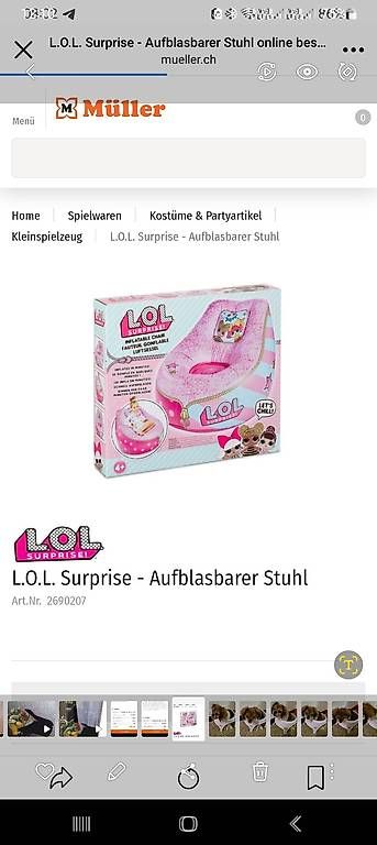 Poltrone: L.O.L aufblasbarer Sessel 4-6 J. – Nuovo e nell'imballaggio originale da Zuchwil venduto da Lea007 1