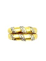 PIAGET. Bague vintages or jaune 18K et diamants