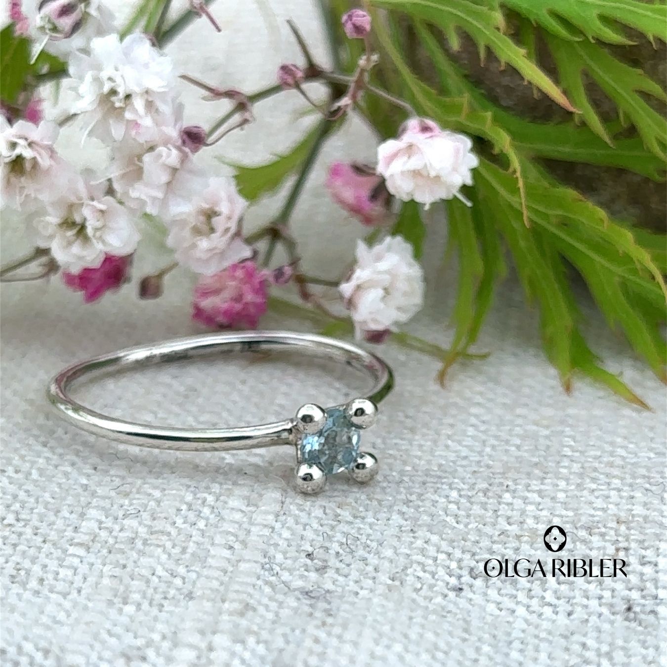Olga Ribler Anelli: Unikate Silber Ring 925 mit Blautopas  Grösse 58 – Nuovo (secondo la descrizione) da Luzern venduto da Schmuckoutlet 1