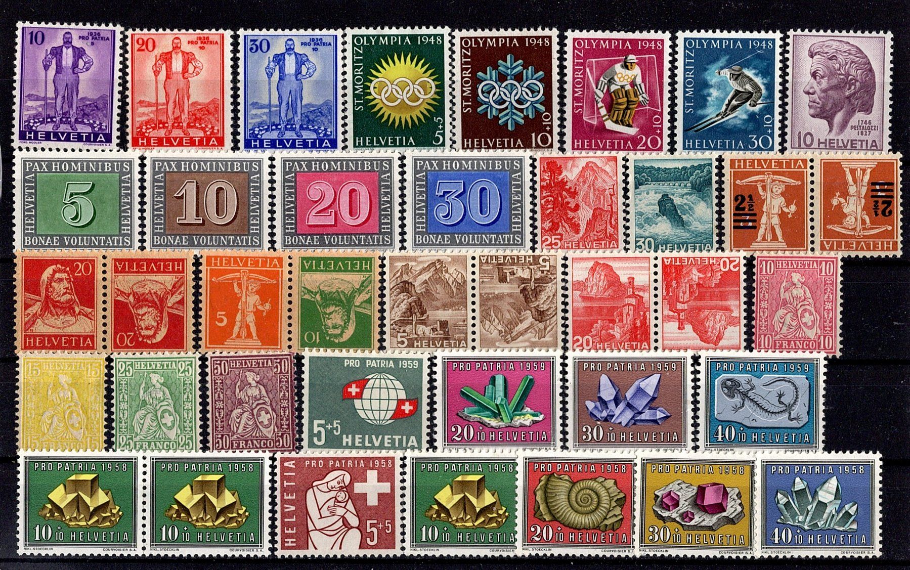 Tutti i francobolli: Sammlung Schweiz (854) – Usato da Burgdorf venduto da blinky01