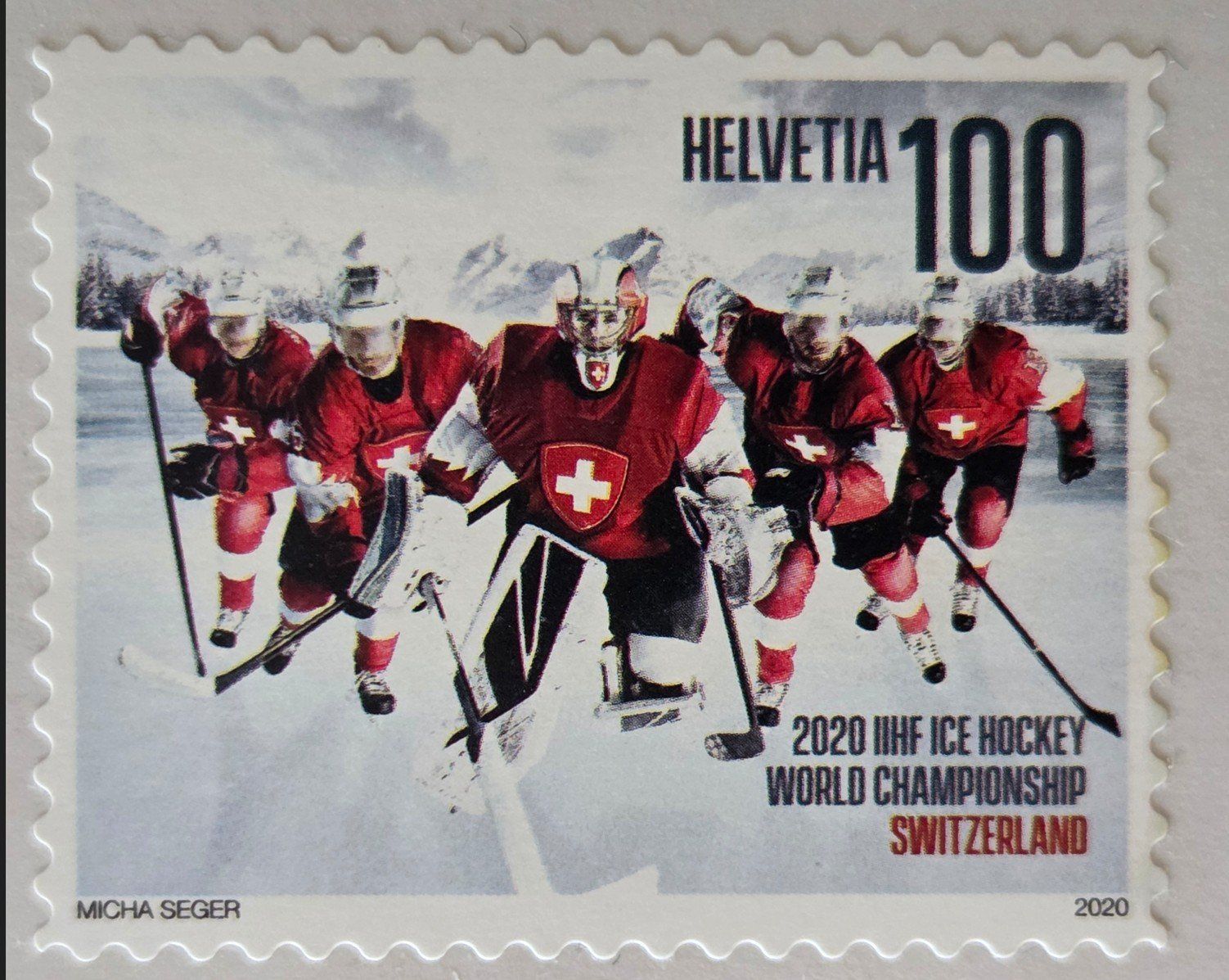 Tutti i francobolli: Bogen Eishockey WM 2020 verschobener Druck – Usato da Rickenbach SO venduto da Bytebull 1