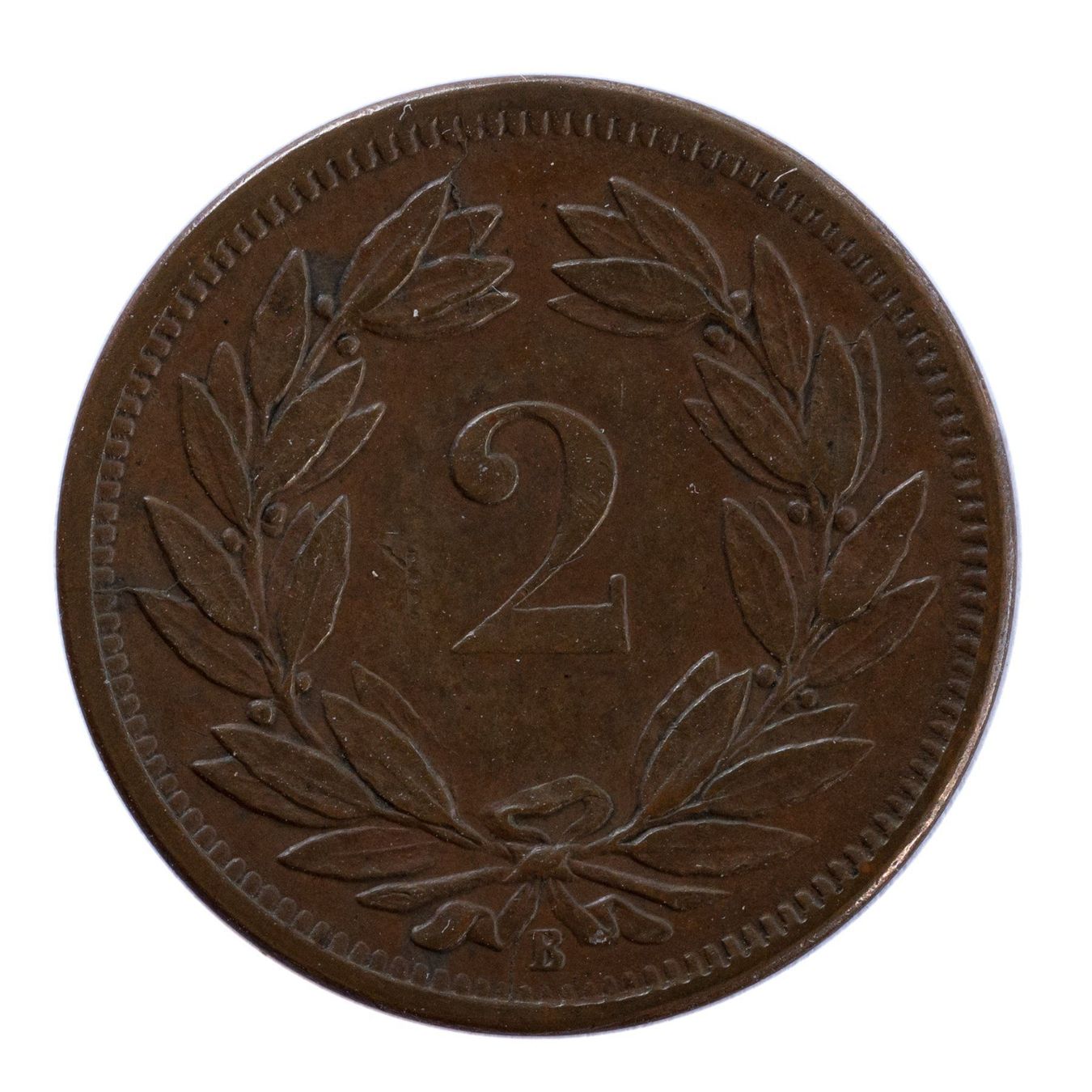 Tutti le monete: Schweiz / Suisse - 2 Rappen - 1886 – Usato da Rotkreuz venduto da Swiss-Coins 1