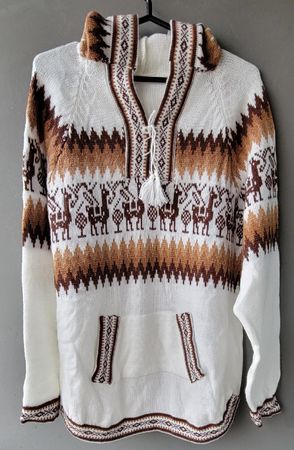 wunderschöner Alpaka Pullover Gr.L, Farbe Weiss, NEU!!