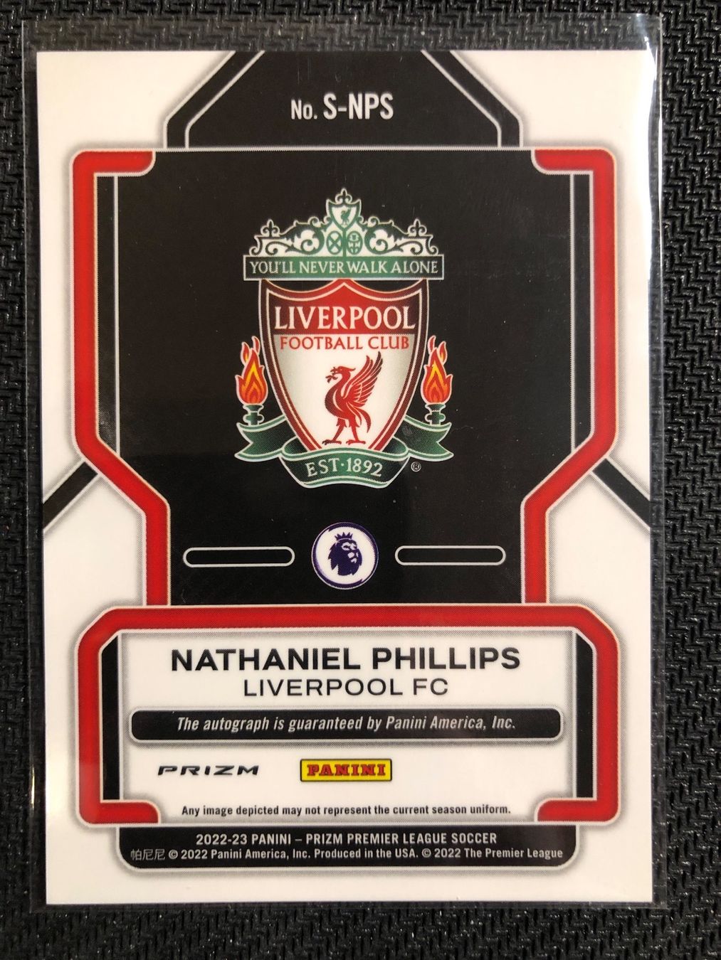 Panini Carte collezionabili: Panini Prizm Nathaniel Phillips Liverpool Autogramm – Usato da Wangenried venduto da Garagara 1