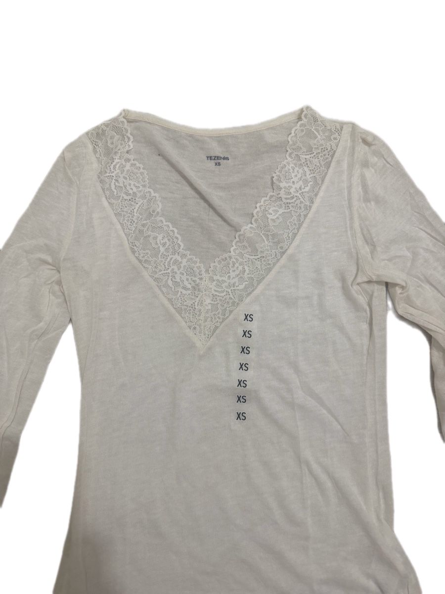 Tezenis T-shirt: Langarmshirt mit Spitzendetails  – Nuovo e nell'imballaggio originale da Vilters venduto da sele08_ale08 1