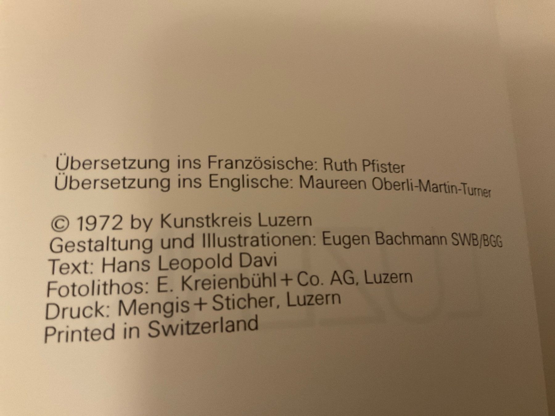 Libri: Livre "LUZERN" signé H.L. Davi – Usato da Avenches venduto da Zurcal 2