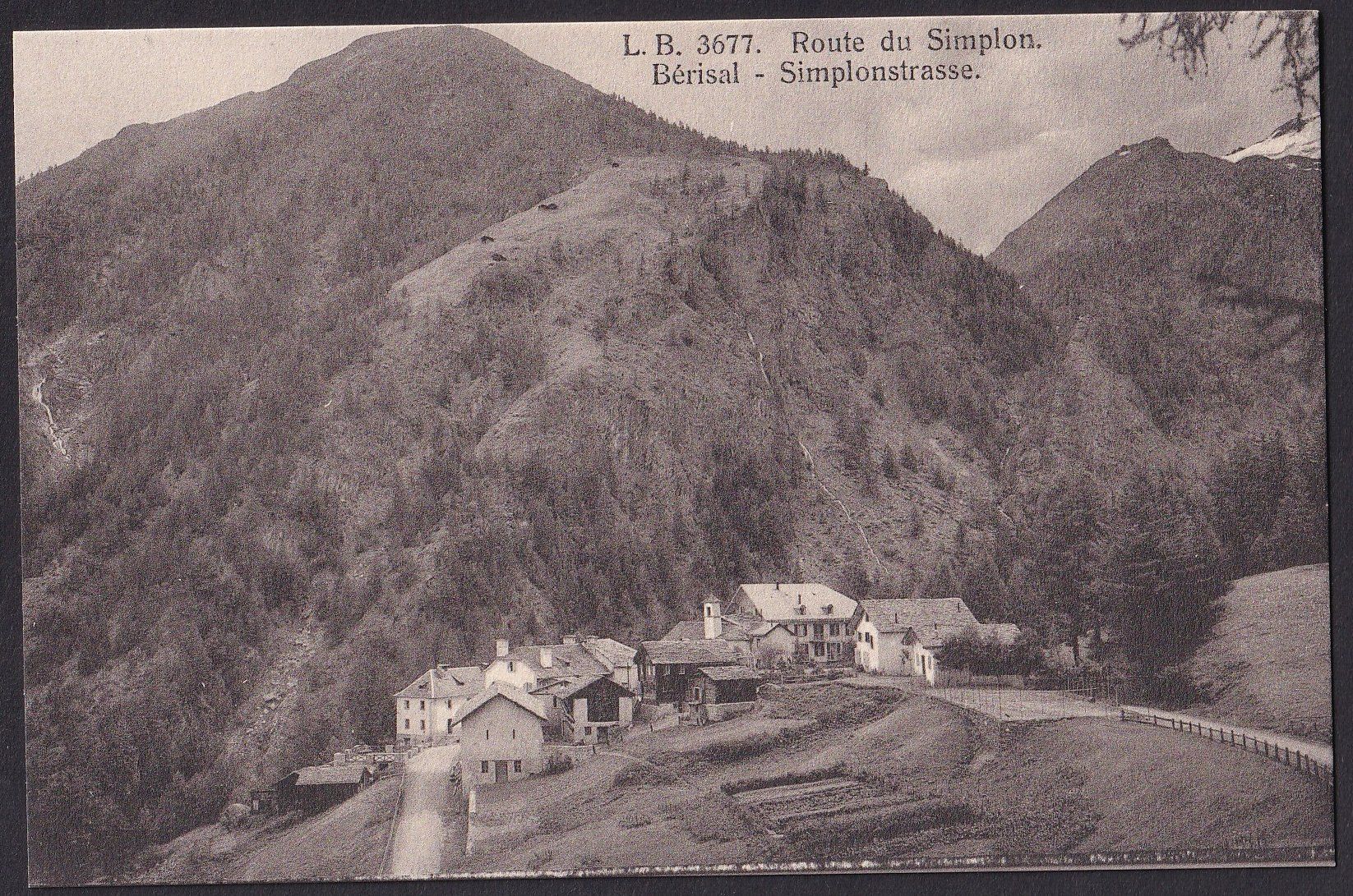 Cartoline postali: Bérisal Dorfansicht Simplonstrasse – Usato da Olten venduto da clotaldi