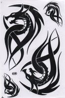 Drachen Aufkleber Sticker 1 Bogen 27 x 18 cm Tuning ST88